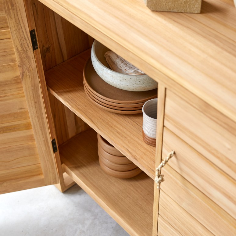 Minimalys - Buffet aus massivem Teakholz 170 cm