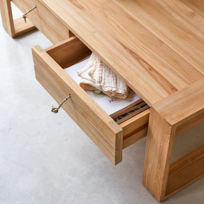 Minimalys - Solid teak coffee table