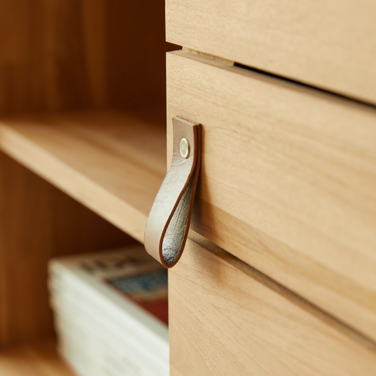 Minimalys - Mueble para TV de teca maciza de 155 cm