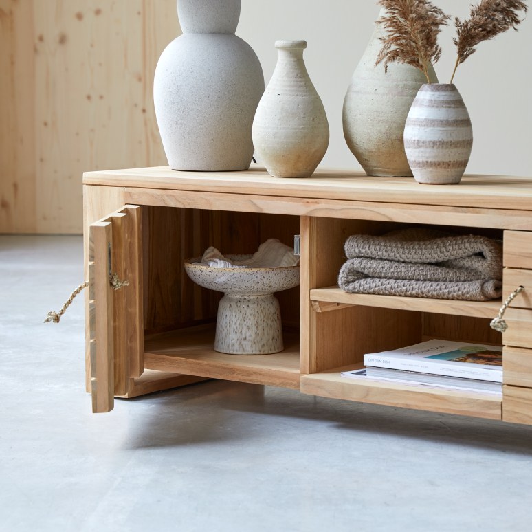 Minimalys - Solid Teak TV Stand
