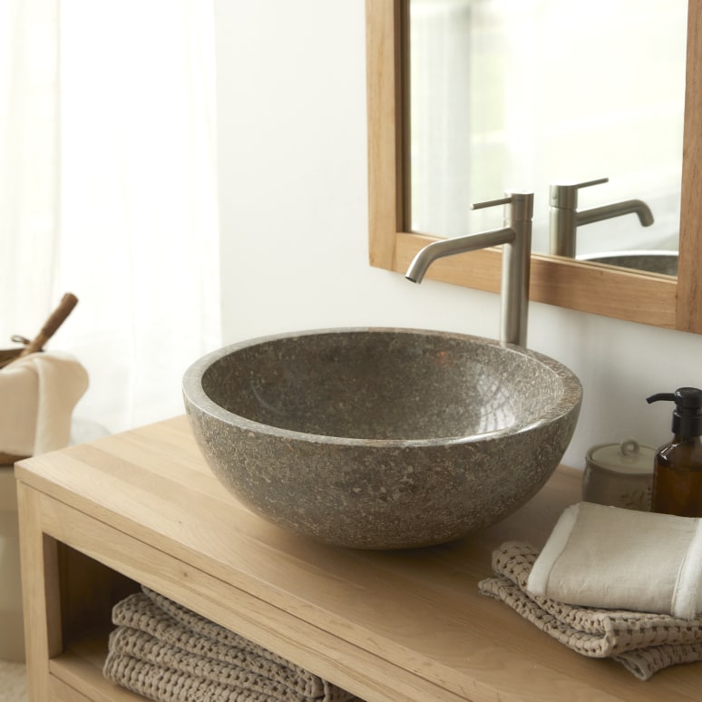 Ibyza - Vasque ronde en marbre grey