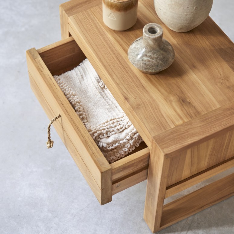 Minimalys - Bedside table in solid teak