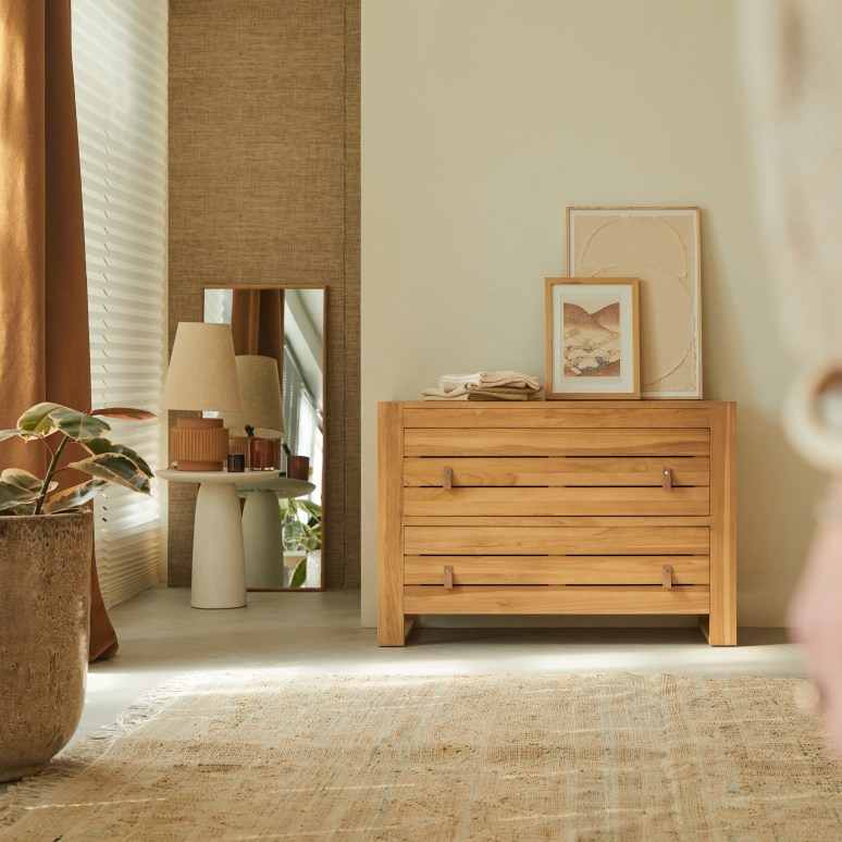 Minimalys - Chest of drawers in solid teak