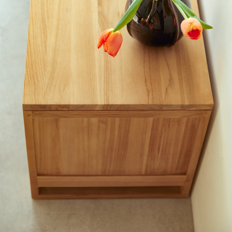 Minimalys - Mueble para TV de teca maciza de 170 cm