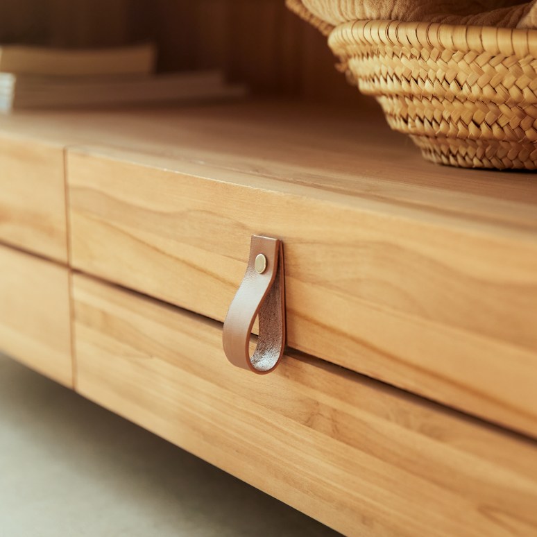 Minimalys - TV unit in solid teak - 170 cm