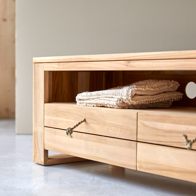 Minimalys - Solid Teak TV Stand