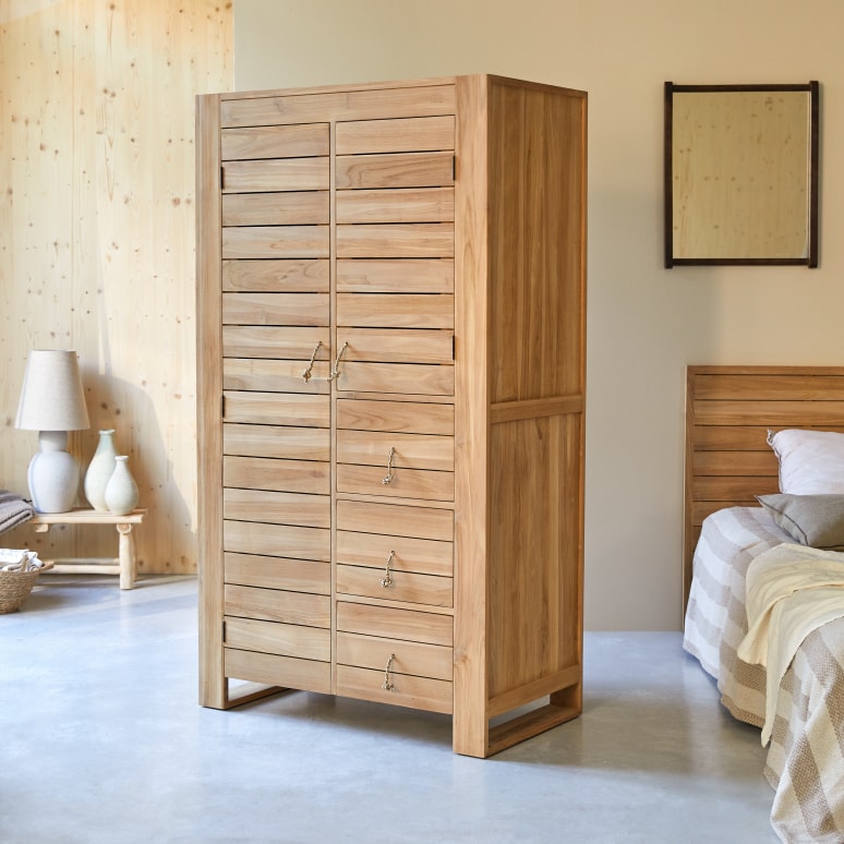 Minimalys - Solid teak wardrobe