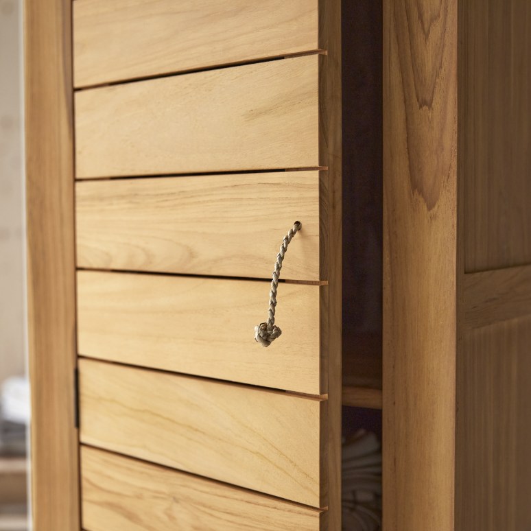 Minimalys - Single column in solid teak