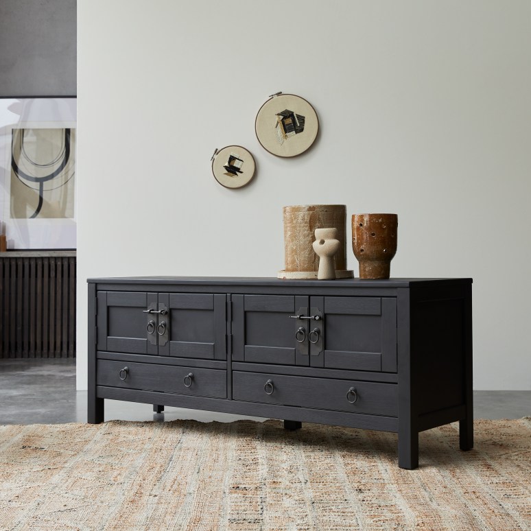 Thaki Black - Wengé tv-meubel 140 cm