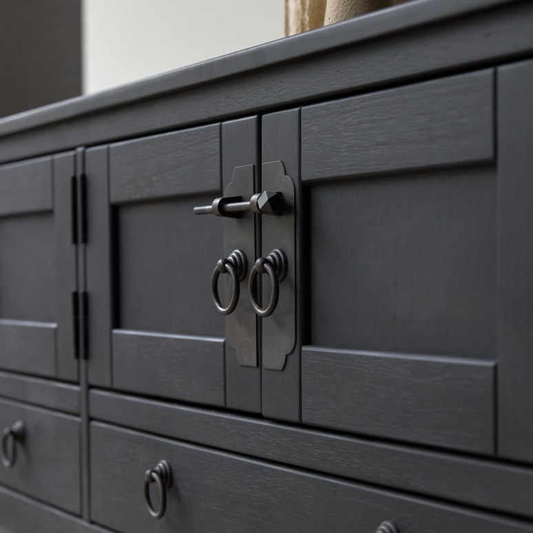 Thaki Black - Solid Pine TV Stand