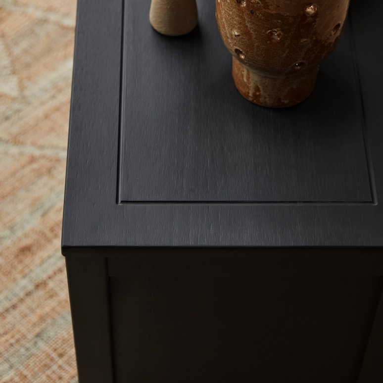 Thaki Black - Solid pine TV unit 170 cm