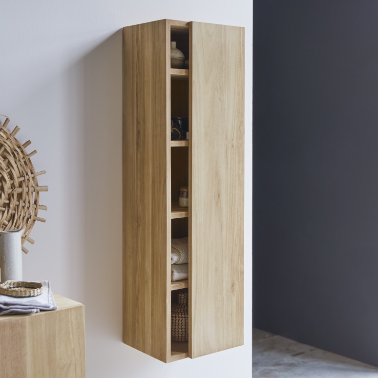 Typo - Hochschrank aus massivem Teakholz