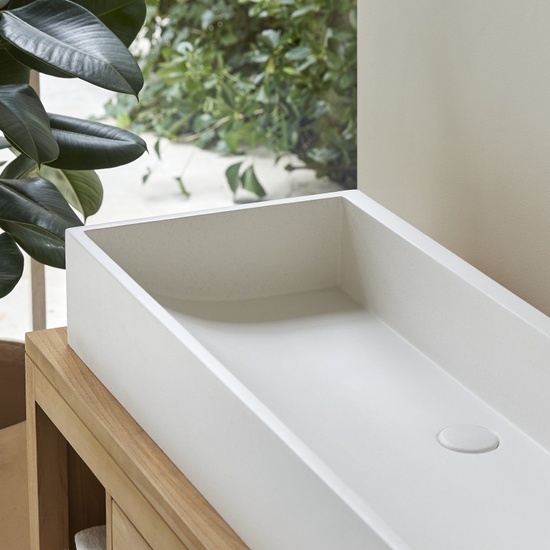 Pegase - Lavabo in battuto di terrazzo 90 cm