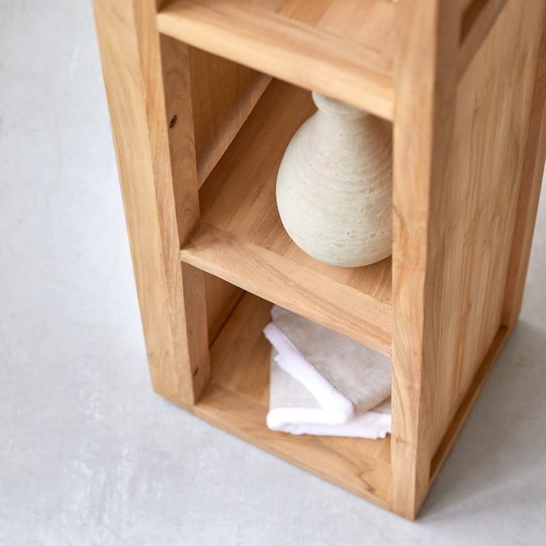 Twig - Oblique column in solid teak