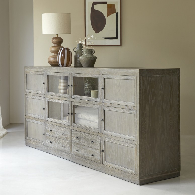 Pablo - Credenza in legno di quercia da 220 cm