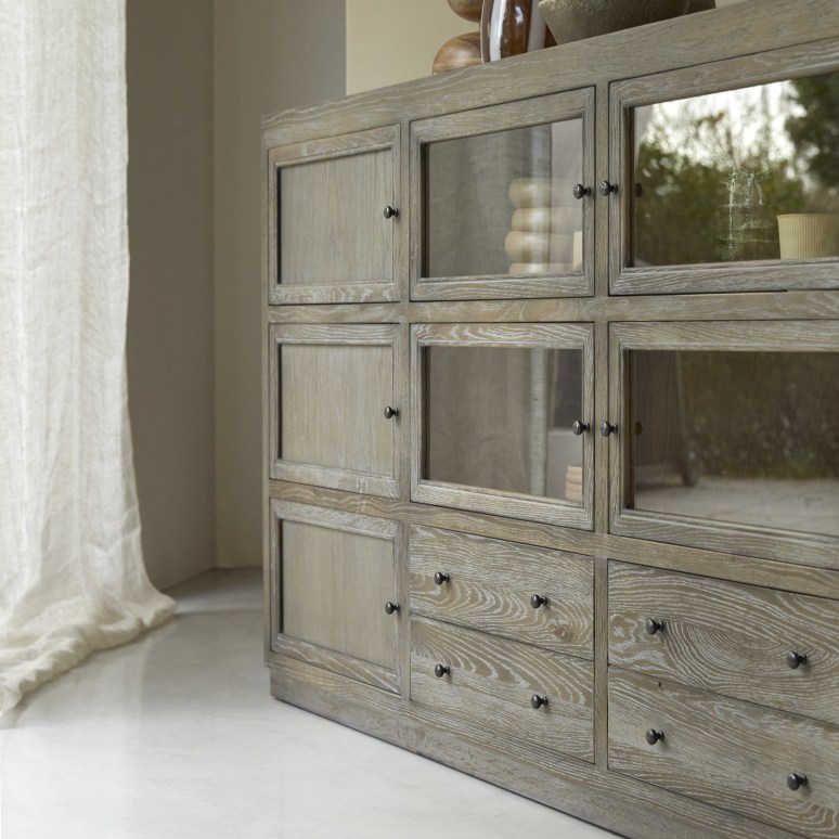 Pablo - Credenza in legno di quercia da 220 cm