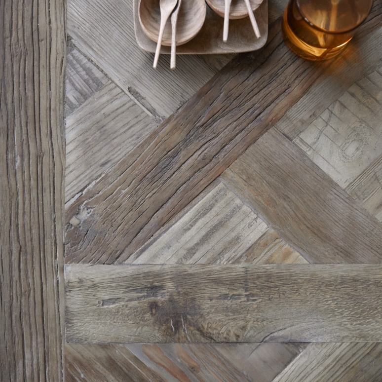 Gatsby - Salontafel van massief iepenhout en metaal