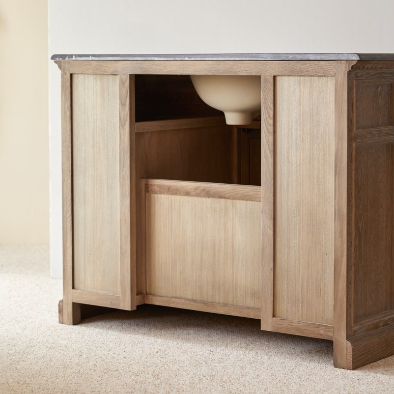 Louise - Oak and stone vanity unit 110 cm