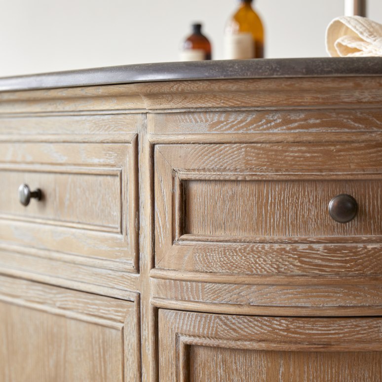 Louise - Oak and stone vanity unit 180 cm
