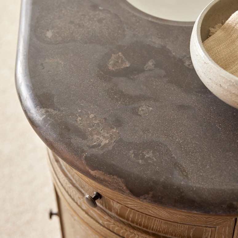 Louise - Mueble de baño de roble y piedra de 180 cm