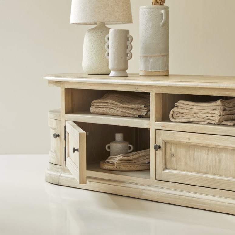 Celeste - Mobile TV in legno di pino 180 cm