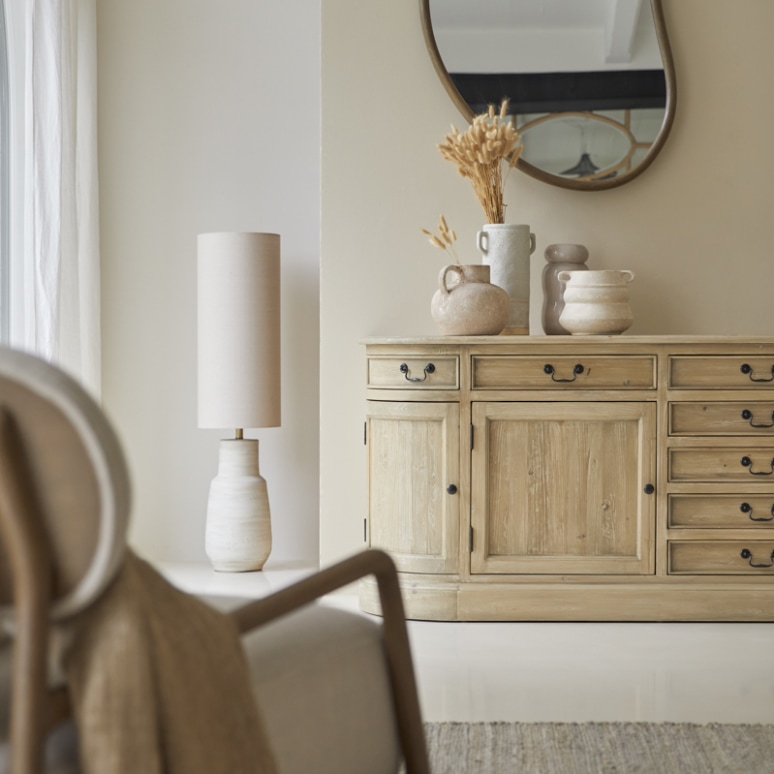 Celeste - Credenza in legno di pino 225 cm