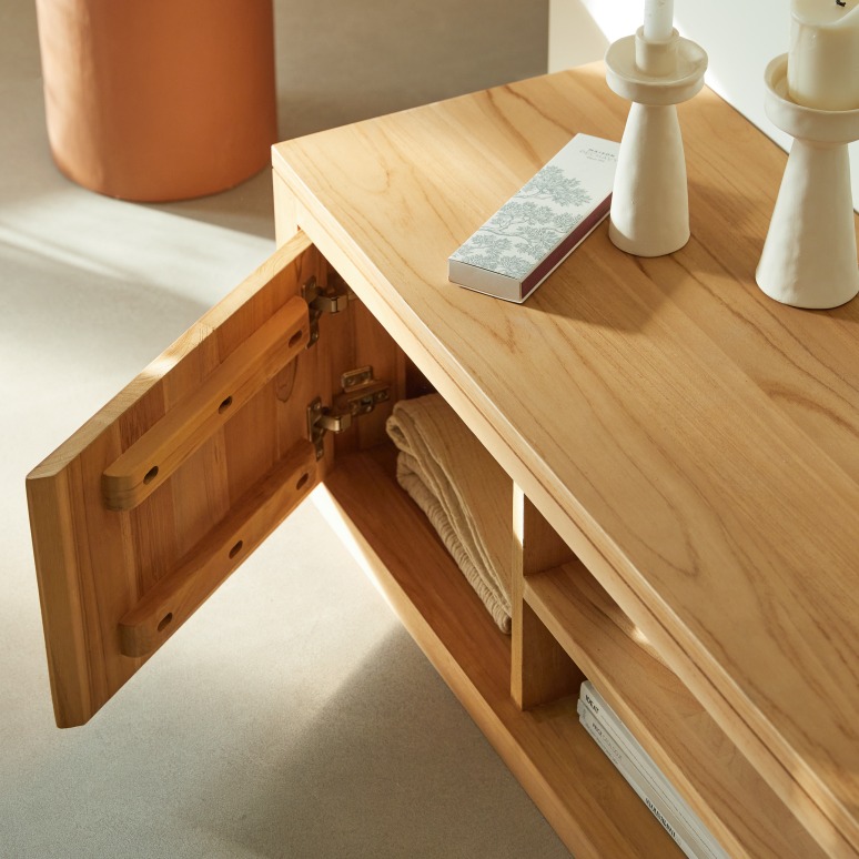 Basil - Mobile TV in teak massello 140 cm