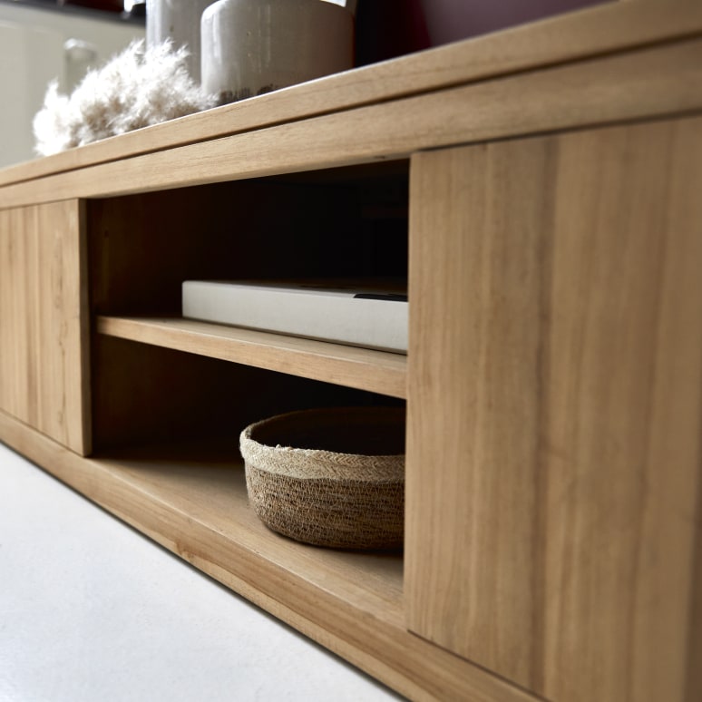 Basil - Massief teakhouten tv-meubel 140 cm