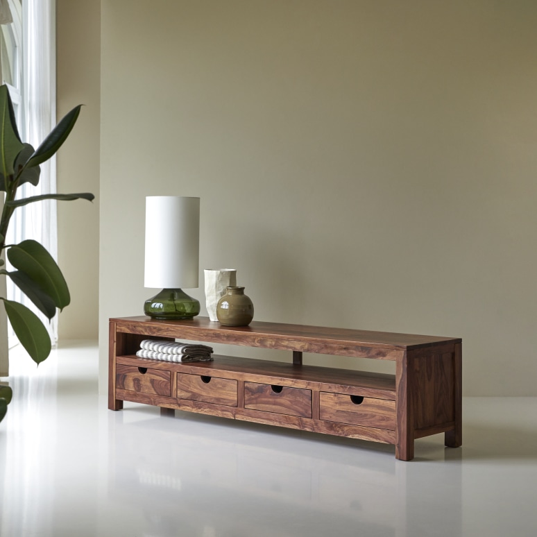 Oliver - Solid sheesham TV unit 200 cm