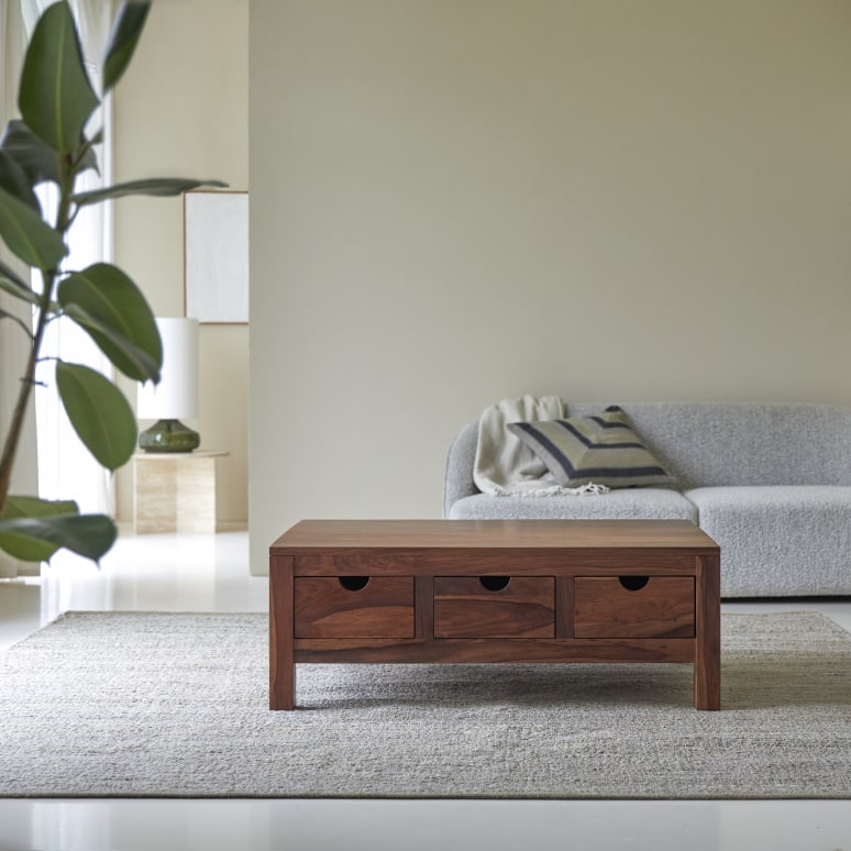 Oliver - Coffee table in solid sheesham
