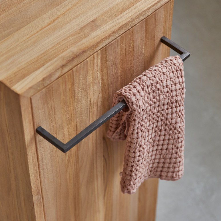 Stelle - Solid teak right under-sink cabinet