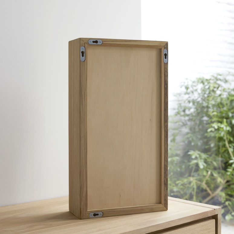 Stelle - Solid teak mirror 55x30 cm