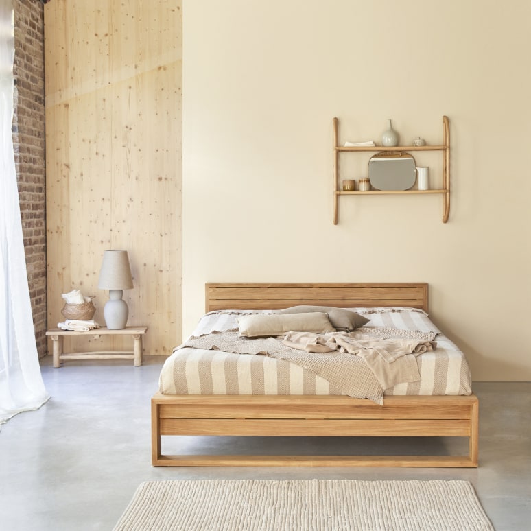 Minimalys - Solid teak bed 160x200 cm