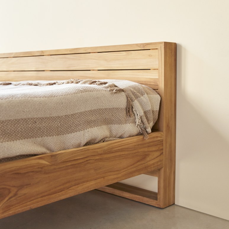Minimalys - Solid teak bed 160x200 cm