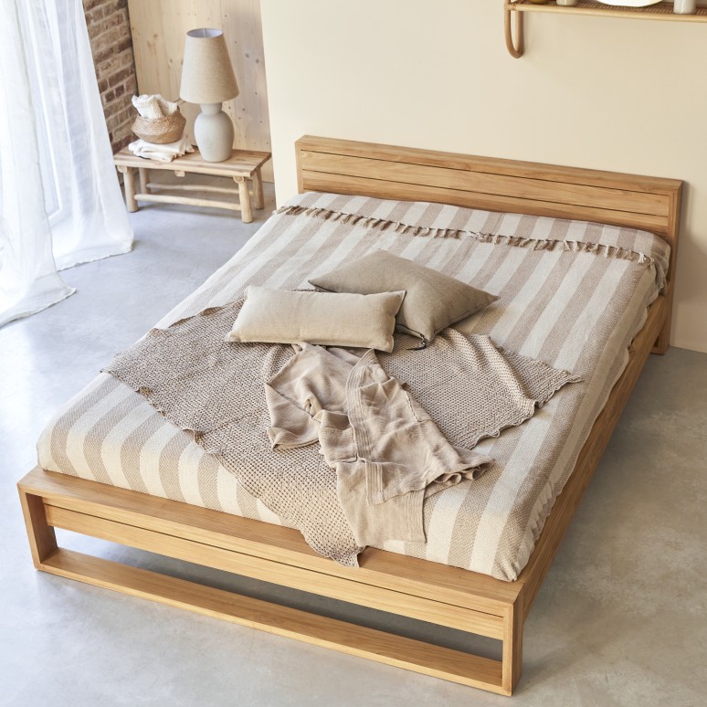 Minimalys - Solid teak bed 160x200 cm
