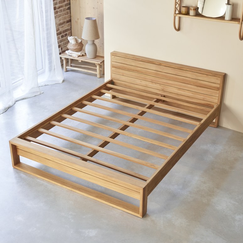 Minimalys - Solid teak bed 160x200 cm