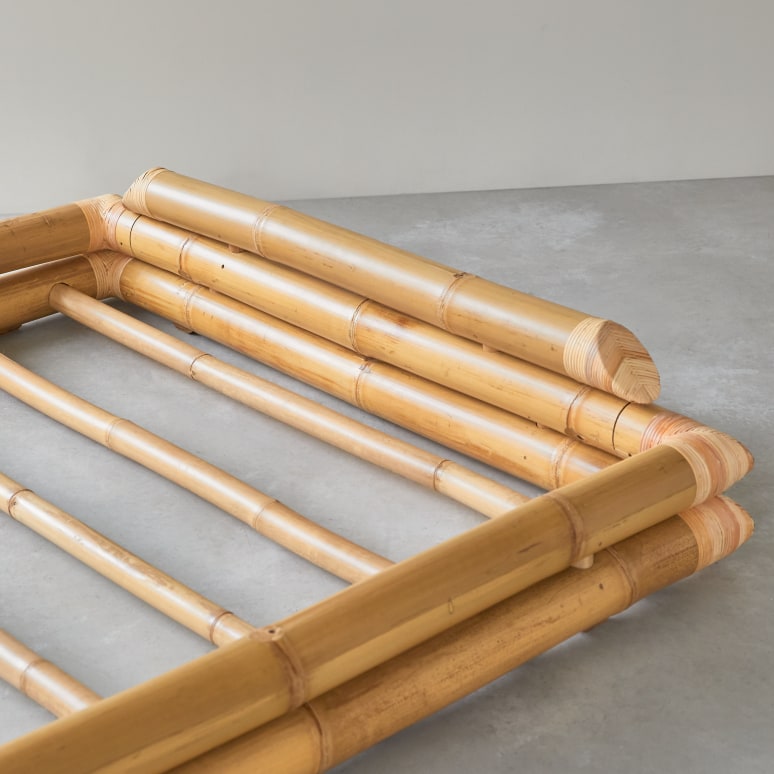 Balyss - Cama futón de bambú de 160 cm x 200 cm