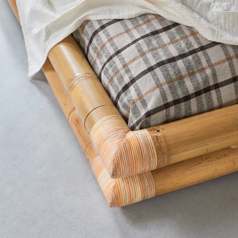 Balyss - Cama futón de bambú de 160 cm x 200 cm