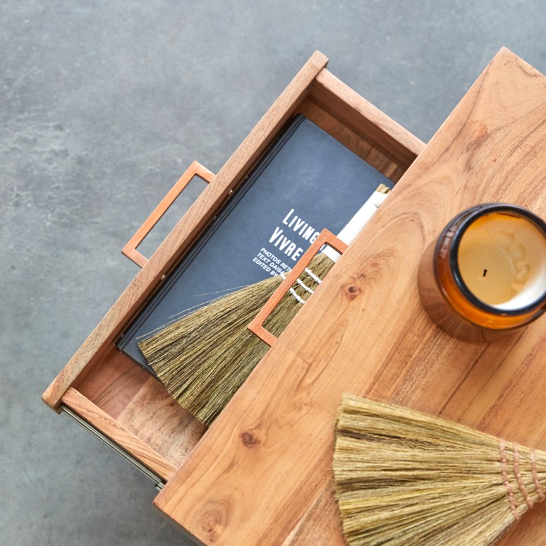 Oslo - Nachttisch aus massivem Akazienholz