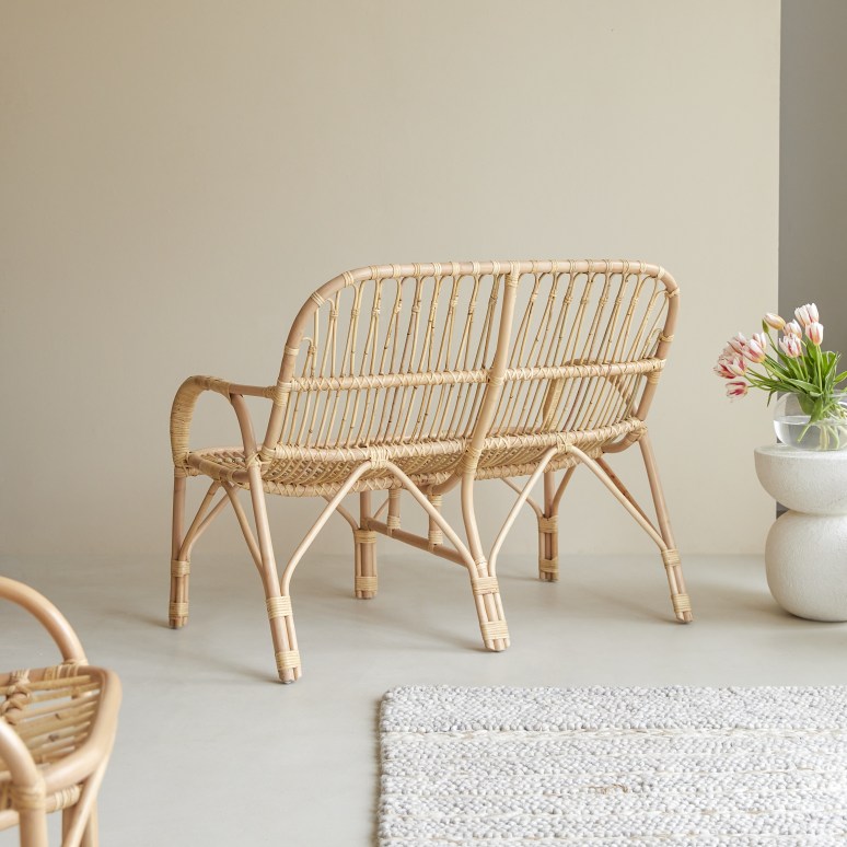 Ondine - Divano in rattan naturale