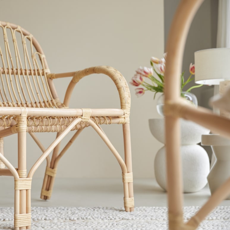 Ondine - Banquette en rotin naturel