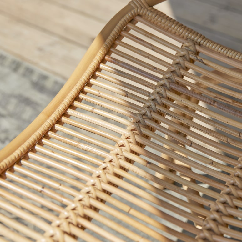 Ondine - Natural rattan garden bench