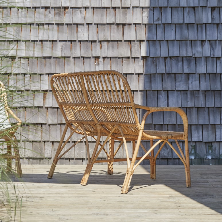 Ondine - Natural rattan garden bench