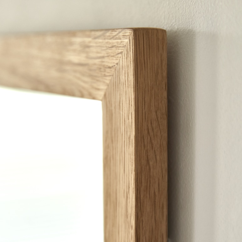 Serena - Specchio in legno di quercia massello 70x50 cm