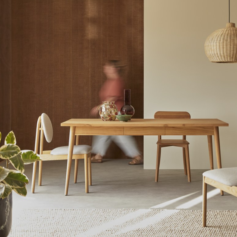 Jonàk - Massief teakhouten eettafel voor 6/8 personen