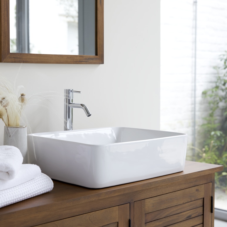 Alexi - Lavabo rectangular de cerámica