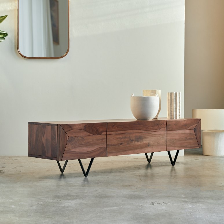 Metric - Mobile TV in legno di palissandro massello 175 cm