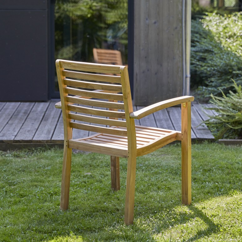 Andria - Fauteuil de jardin en teck massif
