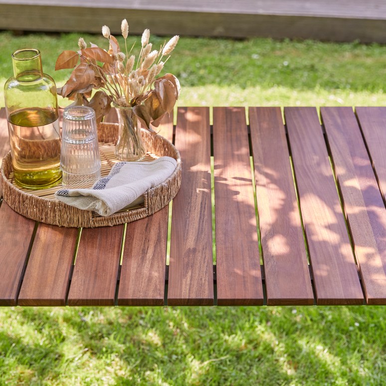 Toscane - Outdoor Tisch aus massivem Teak und Metall 6/8 Pers.