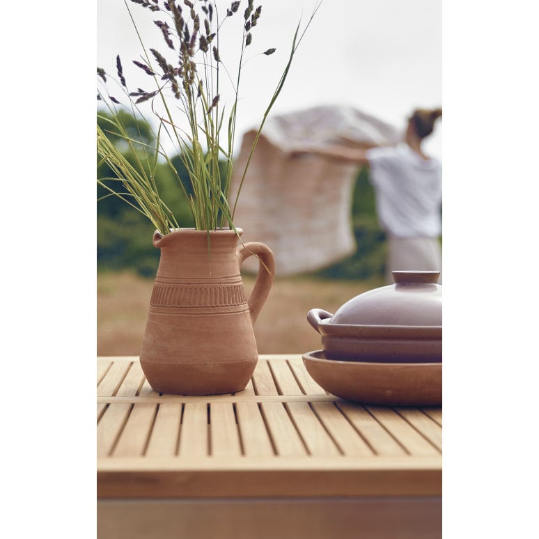 Arno - Table de jardin en teck massif et inox 4/6 pers.